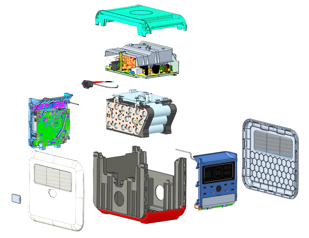 便携式储能电池外壳和支架